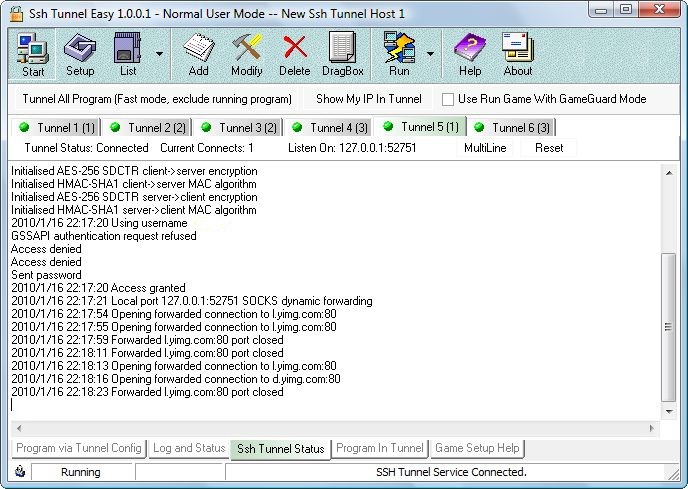 Click to view Ssh Tunnel Easy Portable Version 1.2.3.2 screenshot